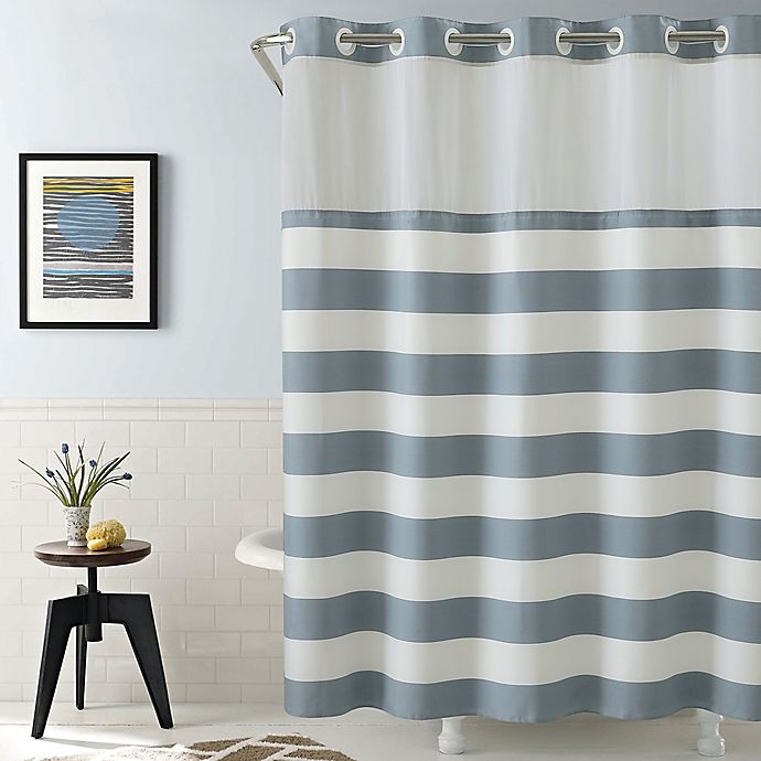 Hookless Cabana Stripe Shower Curtain, How To Use Hookless Shower Curtain