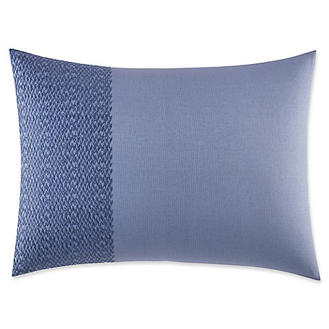 Vera Wang Home Chevron Oblong Throw Pillow in Medium Blue - Bed Bath & Beyond