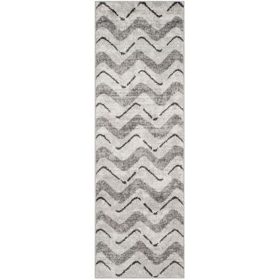 Buy Safavieh Adirondack Chevron 2-Foot 6-Inch x 12-Foot Runner in Silver from  Bed Bath & Beyond