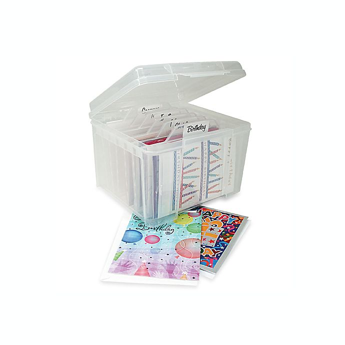 IRIS® Card Storage Box with Dividers