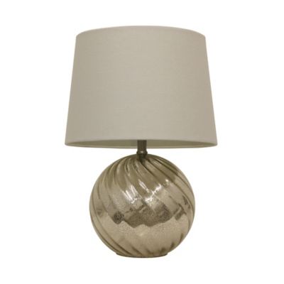 decor therapy bing faceted table lamp with linen shad