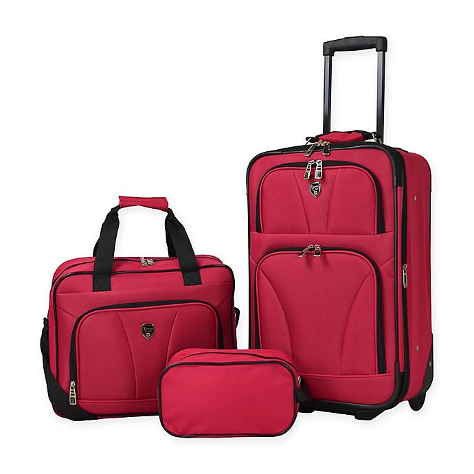 Traveler's Club® Bowman 3-Piece Luggage Set in Red