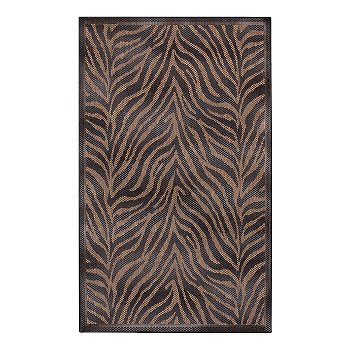 Courtisan Recife Zebra 3.75-Foot x 6.5-Foot Area Rug in Black/Cocoa