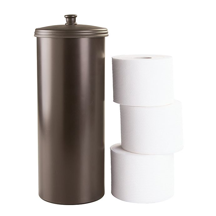 iDesign® Kent 3-Roll Toilet Paper Canister in Bronze