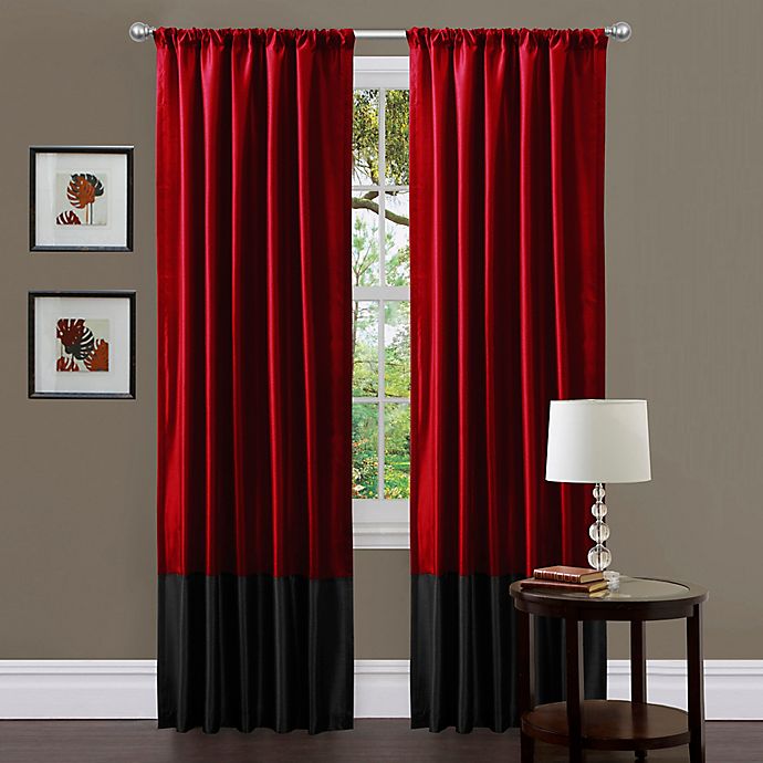 Filtering Rod Pocket Curtain Panel, What Colour Paint Goes With Red Curtains