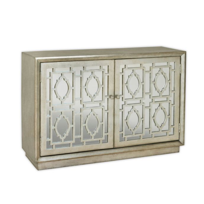 Pulaski Bardlee Lattice Mirrored Door Overlay Credenza | Bed Bath & Beyond