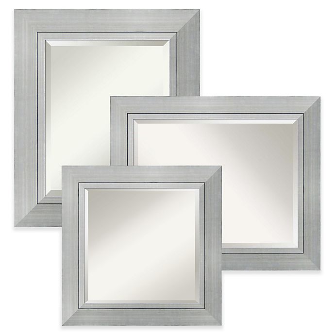 Amanti Art Romano Wall Mirror in Silver
