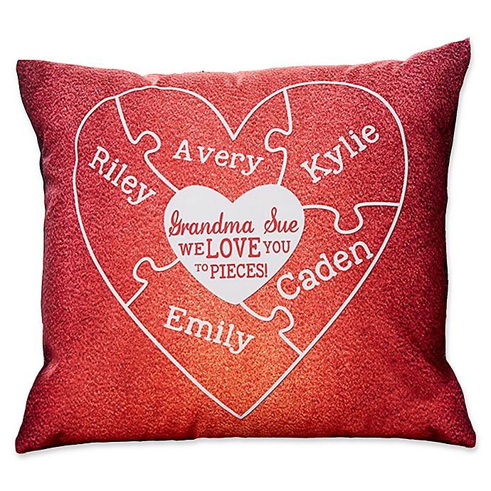 We Love You to Pieces Keepsake 18-Inch Square Throw Pillow
