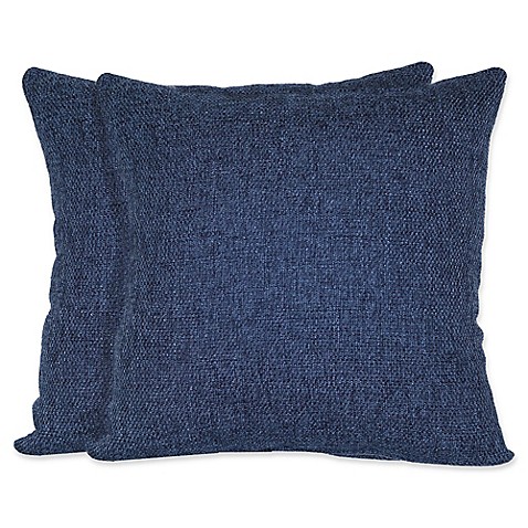Buy Jasper Square Throw Pillows in Navy (Set of 2) from Bed Bath & Beyond