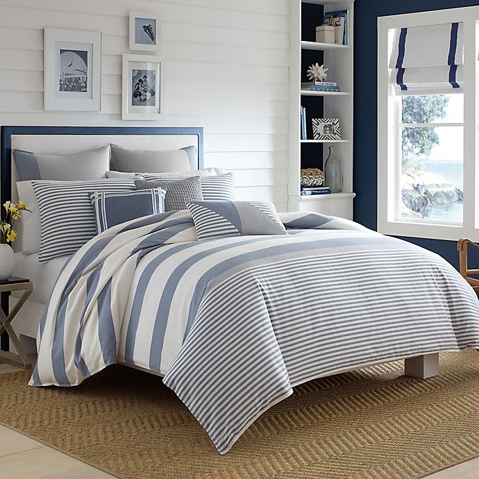 Blue Details about   Nautica Dover Cotton Comforter Set Full/Queen 