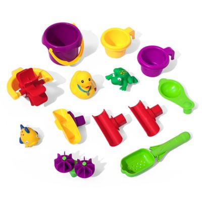 step2 rain showers splash pond water table kids playset with 13 piece accessory set