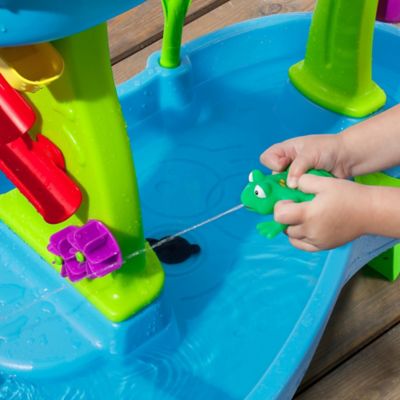 step2 rain showers splash pond water table kids playset with 13 piece water toy accessory set