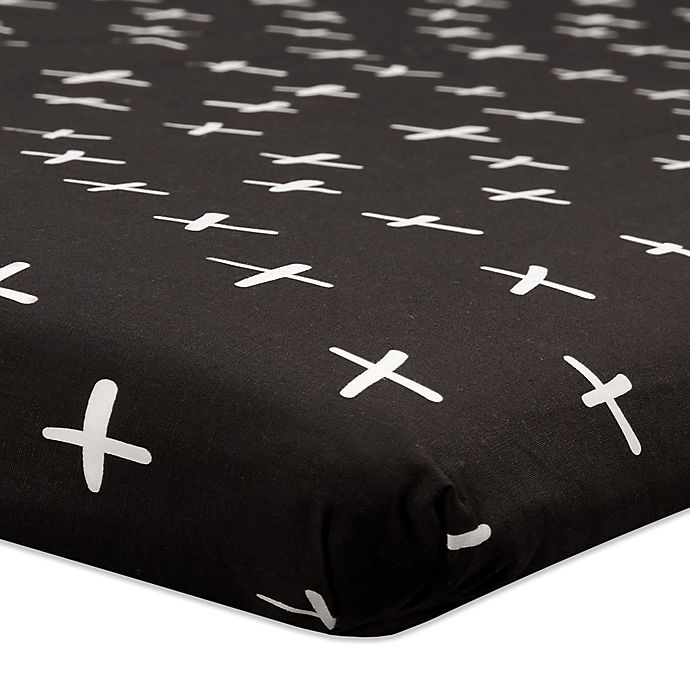 Babyletto Tuxedo Swiss Cross Fitted Mini Crib Sheet
