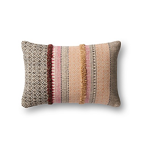 Magnolia Home by Joanna Gaines Norma Oblong Throw Pillow in Pink/Beige