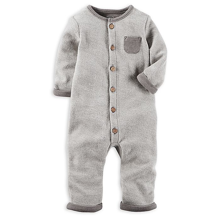 carter's® French Terry Coverall in Grey