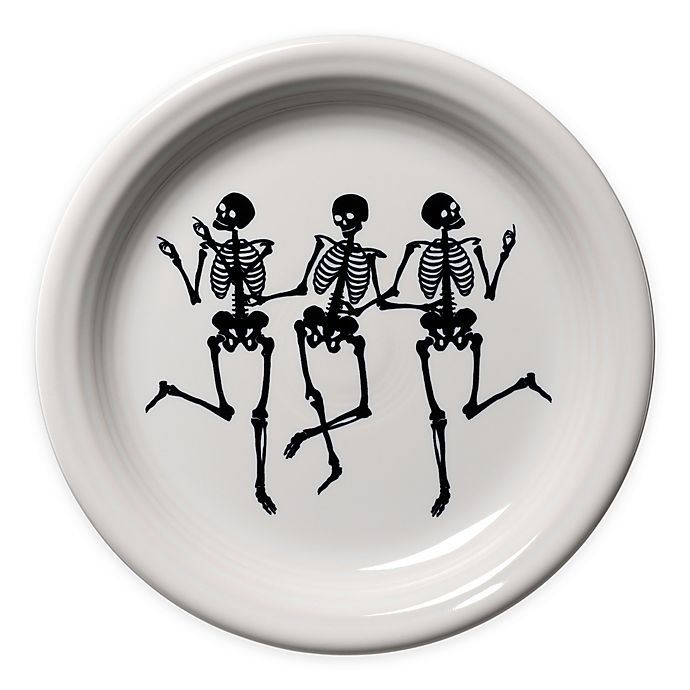 Details about   Set of 2 HALLOWEEN Girl Skeleton Riding Bicycle Dessert/Appetizer Plates 
