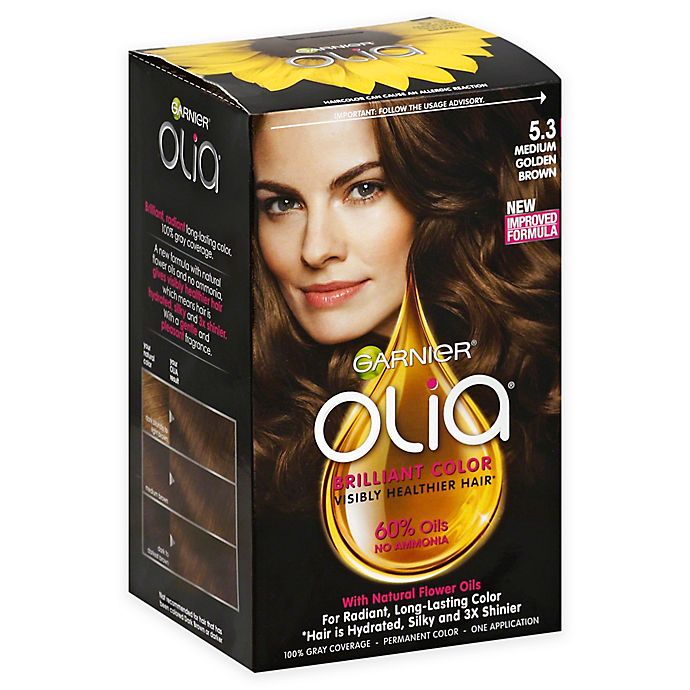 Garnier ® Olia ® Brilliant Color Permanent Hair Color in 5.3 Medium Golden Brown...
