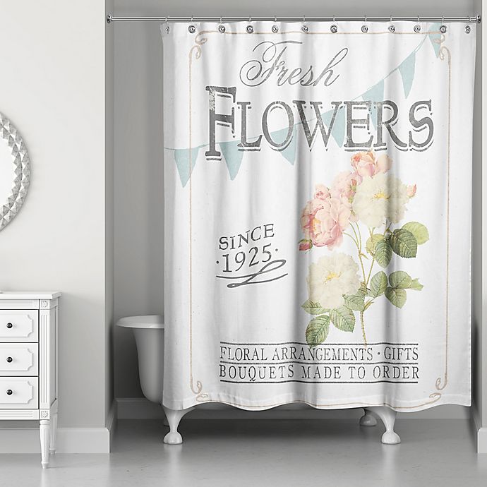 Designs Direct Fresh Flowers Shower Curtain