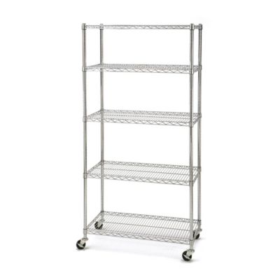 Seville Classics 5-Tier NSF Steel Wire Shelving with Wheels - Bed Bath ...