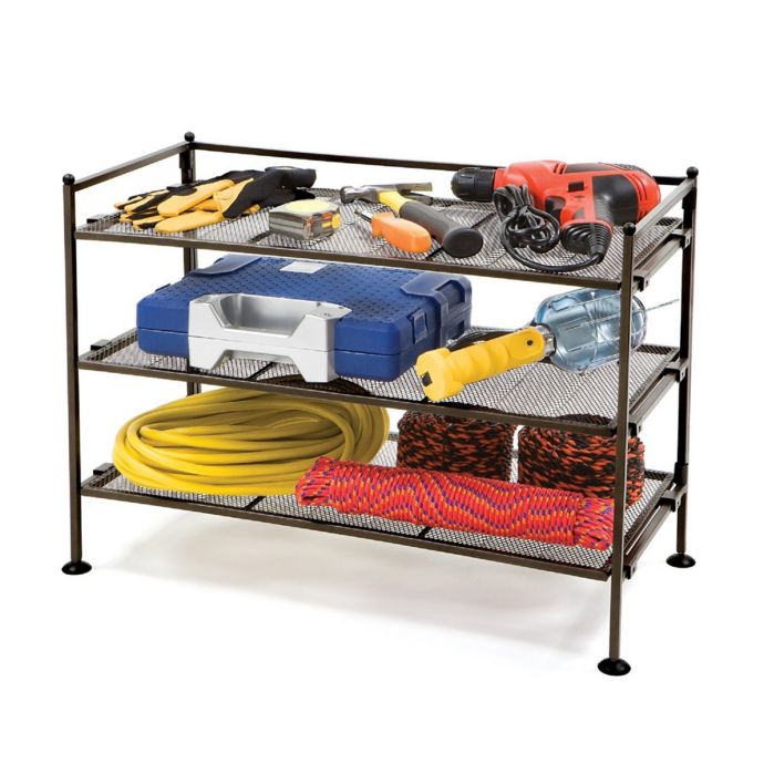 Seville Classics 3 Tier Mesh Utility Shoe Rack Bed Bath Beyond