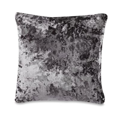 Buy Crushed Velvet Square Throw Pillow in Charcoal from Bed Bath & Beyond