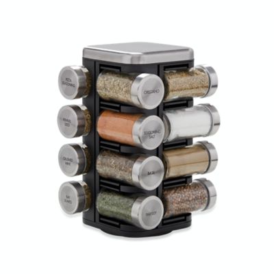 NEX Wall Mount Spice RacksSpice Jar Rack Holder for Kitchen Storage Set of 4