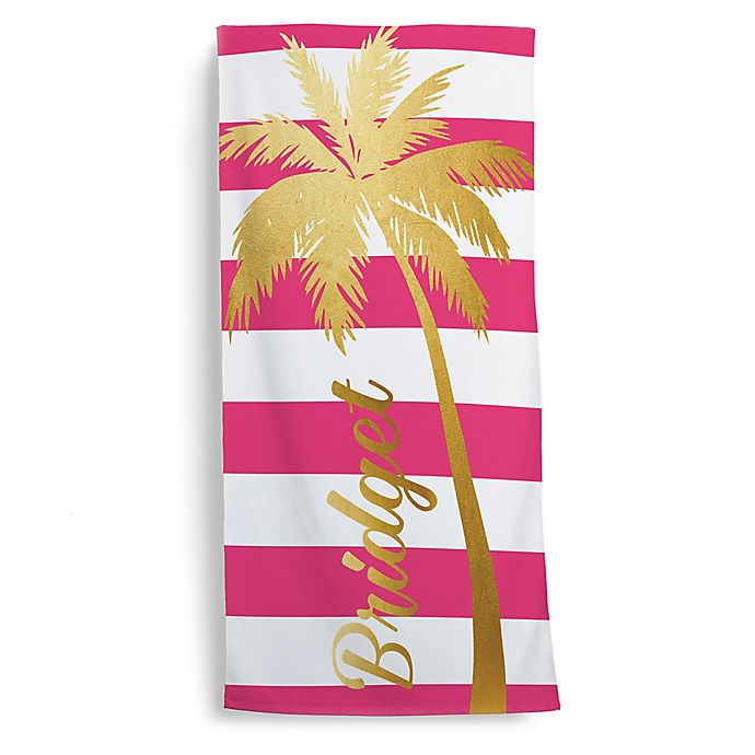 Surfing California Palm Trees Pineapple Flamingo Bath Swim Beach Towel Blanket 