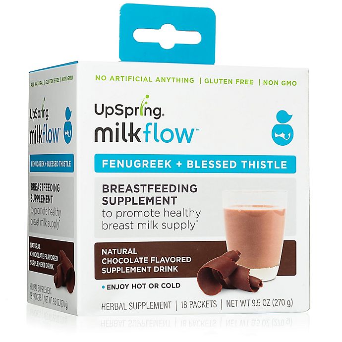 UpSpring® Milkflow™ Fenugreek and Blessed Thistle 18-Pack Drink Mix in Chocolate