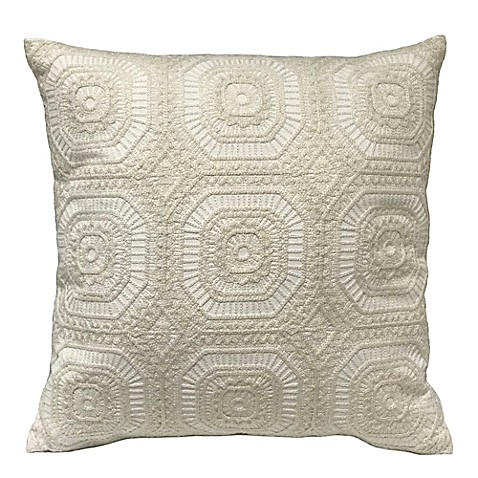 Artisan Lace Square Throw Pillow in Ivory - Bed Bath & Beyond