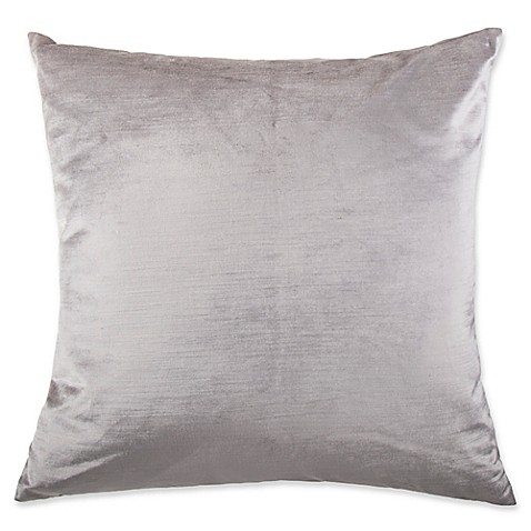Buy Strie Velvet Square Throw Pillow in Light Grey from Bed Bath & Beyond
