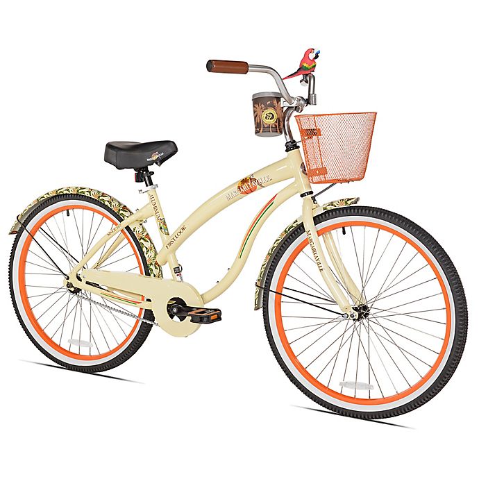 Margaritaville First Look 26-Inch Ladies' Cruiser Bicycle in Tan/Orange