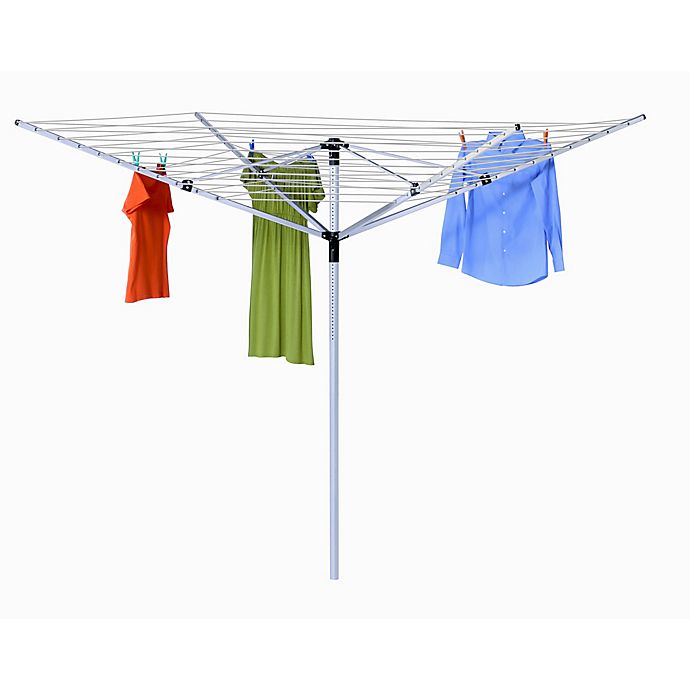Honey-Can-Do® Outdoor Umbrella Clothes Line Dryer in White
