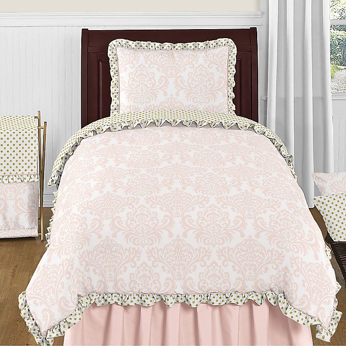 Sweet Jojo Designs Amelia 4-Piece Twin Comforter Set in Pink/Gold