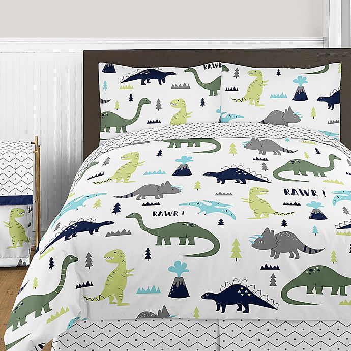 Sweet Jojo Designs® Mod Dinosaur Comforter Set in Turquoise/Navy