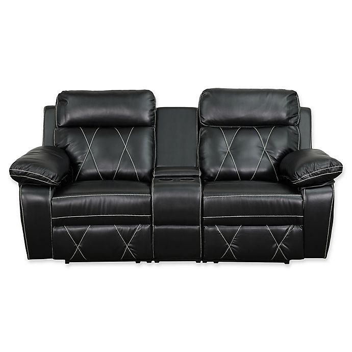 Flash Furniture 78-Inch Leather 2-Seat Reclining Theater Set