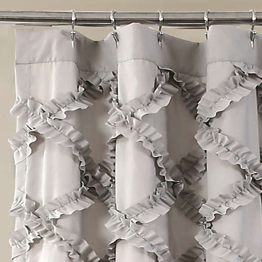 72 Inch Ruffle Diamond Shower Curtain, Lush Decor Ruffle Shower Curtain
