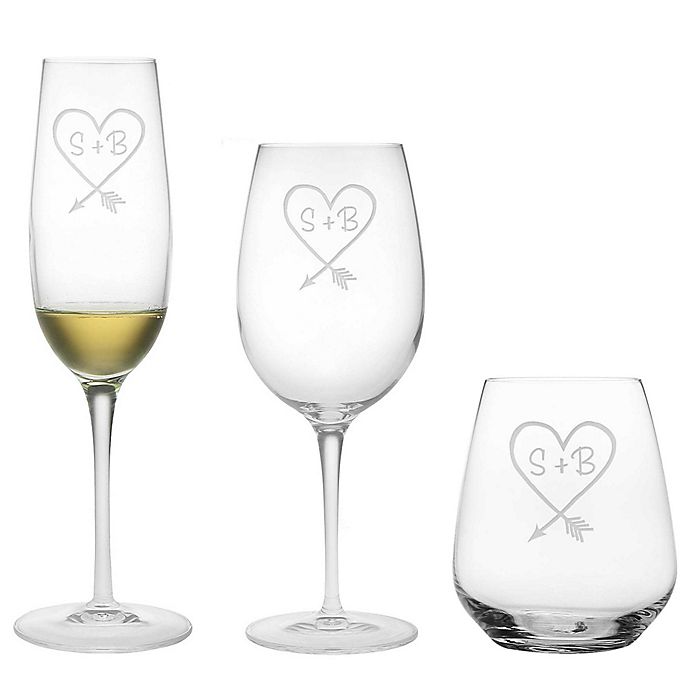 Susquehanna Glass Carved Wine Glass Collection