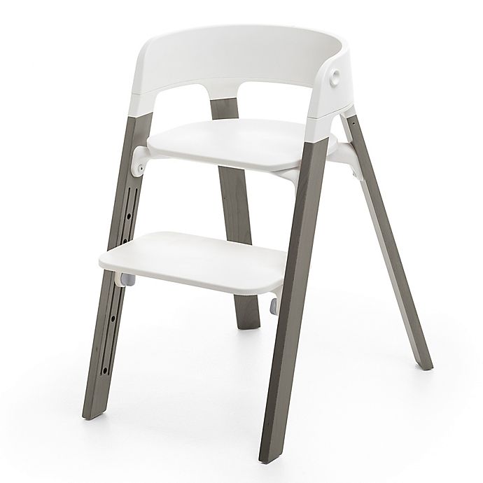 Stokke® Steps™ Chair with Grey Legs and White Seat