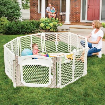 toddleroo by north states superyard colorplay 8 panel freestanding gate