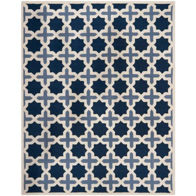 Buy Safavieh Cambridge 9-Foot x 12-Foot Dana Wool Rug in Blue/Ivory from  Bed Bath & Beyond