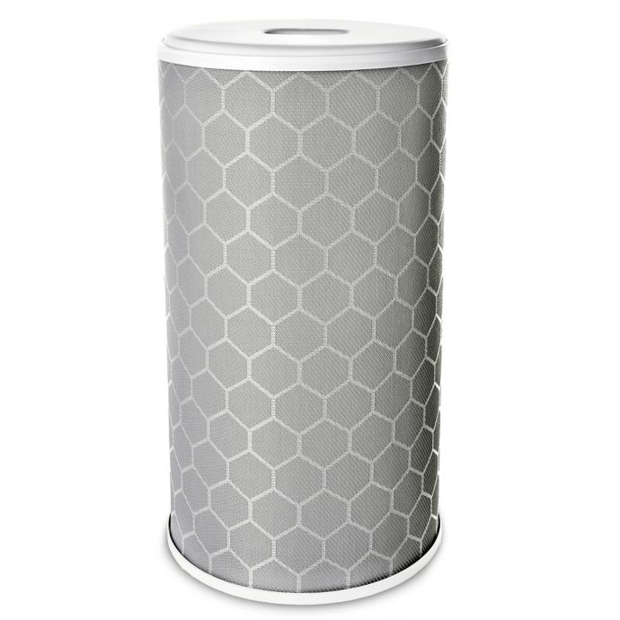 Lamont Home® Juno Textilene Round Hamper in Grey/White Bed Bath & Beyond