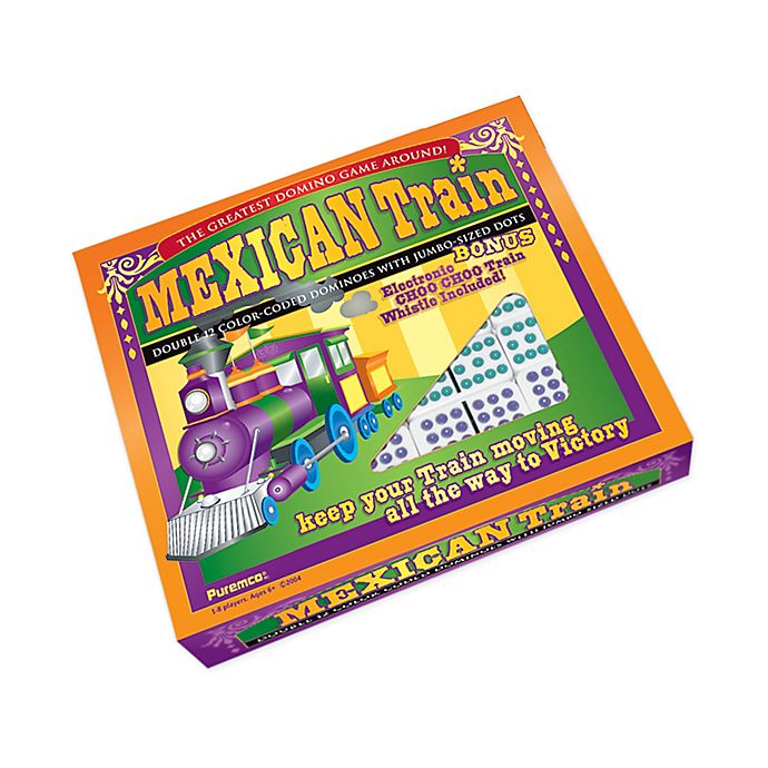 Regal Games Double 15 Colored Dot Dominoes Mexican Train Game Set with Wooden 