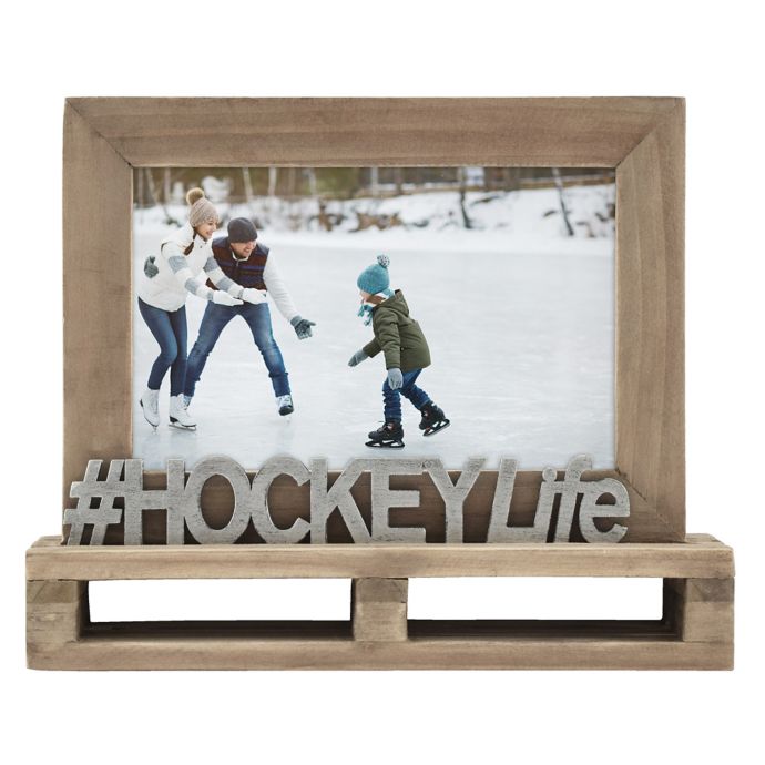 " Hockey Life" Decorative Wood and Metal Frame Bed Bath & Beyond