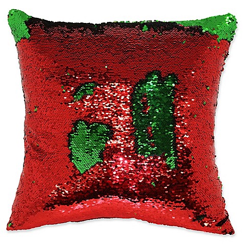 Buy Mermaid Sequin Throw Pillow in Red/Green from Bed Bath & Beyond