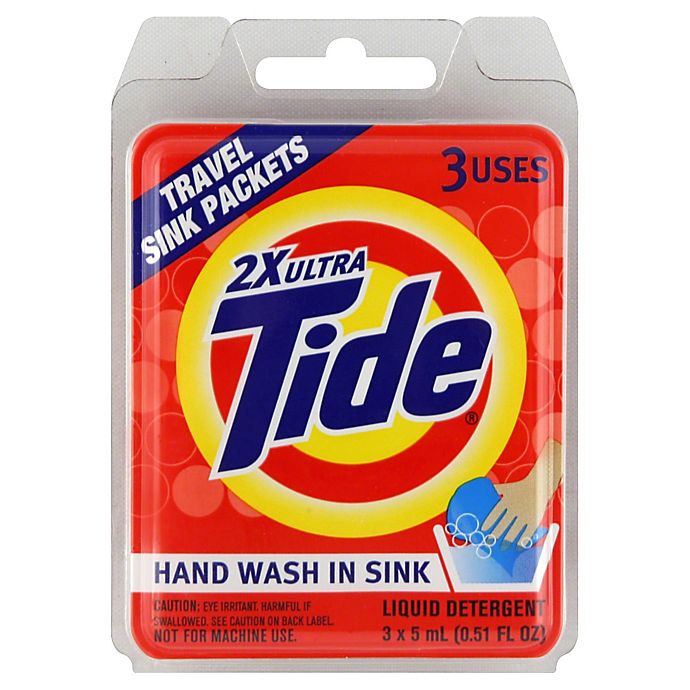 Tide® 3-Count Travel Liquid Detergent Sink Packets