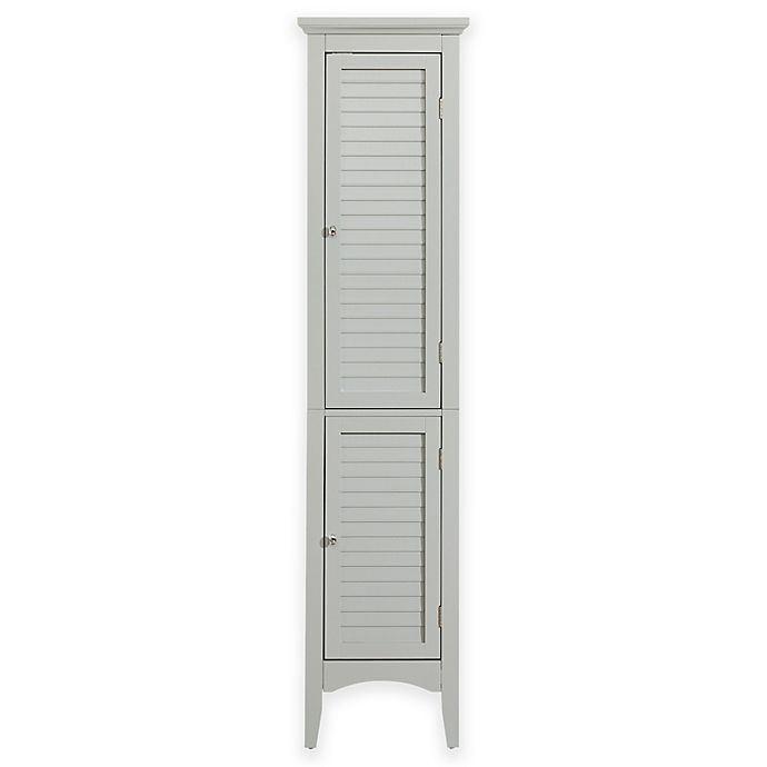 Teamson Home Glancy 63-Inch Linen Tower with Shutter Doors