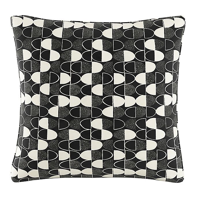 Cloth & Company Semicircles Geometric Print Throw Pillow in Fashion Black