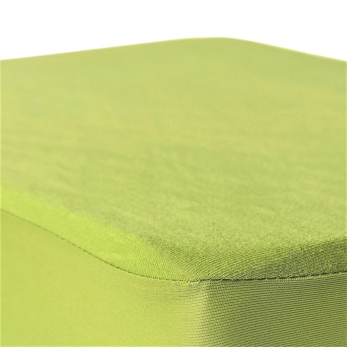 BSensible Natural Breathable Top Waterproof Fitted Crib Sheet Protector in Green