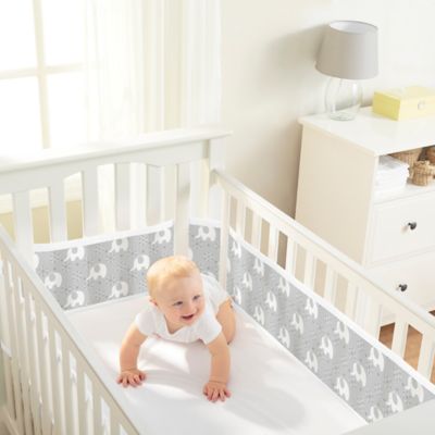 mesh crib liner for solid end cribs