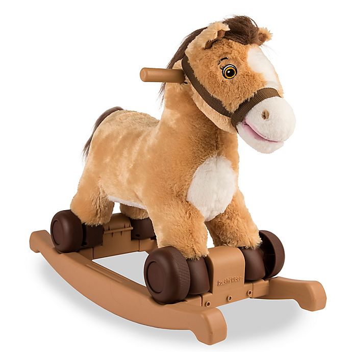 Rockin' Rider Charger 2-in-1 Rocking Pony in Tan